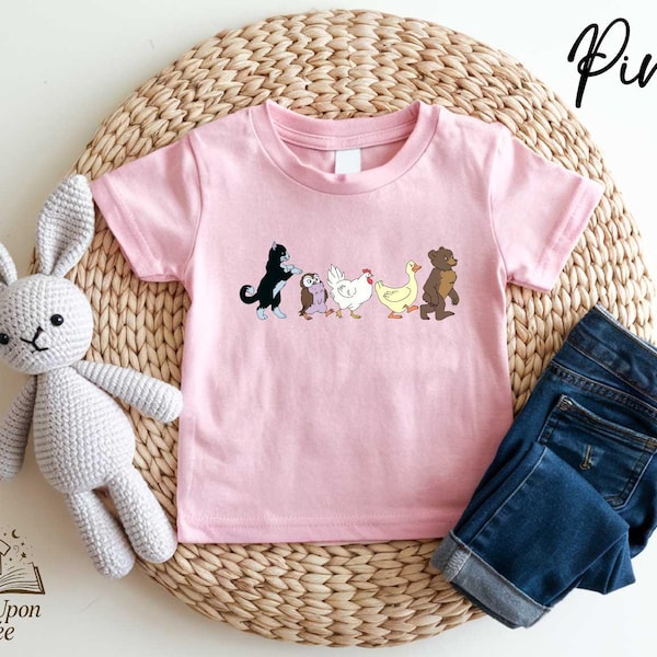 Little Bear Kids T-Shirt, Animal Lover Daughter Shirt, Animated TV Show Shirt, Cute Animal Friends Toddler Shirt, Matching Family Tee