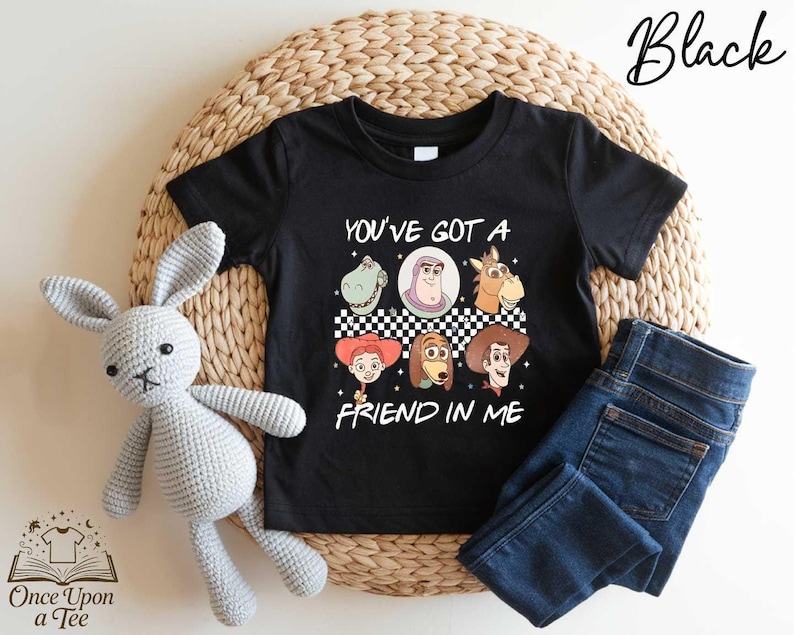 Camiseta de Toy Story "Tienes un amigo en mí", camiseta de Disney, camiseta de fiesta de Woody y Buzz de Toy Story, camiseta de Disney Toy Story, suéter de Friends imagen 3