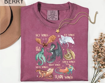 Wings Of Fire Drachen T-Shirt, Queen Of Pyrrhia Sweatshirt, Nightwings Seawings Icewings Top, Drachen Liebhaber Geschenk, Queen of Pyrrhia Shirt