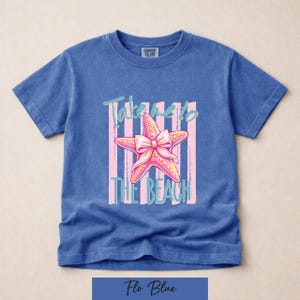 Comfort Colors Take Me To The Beach Youth T-Shirt, Coastal Summer Shirt, Beach Vacation Tee, Seashells and Starfish Shirt, Ocean Lover Gift