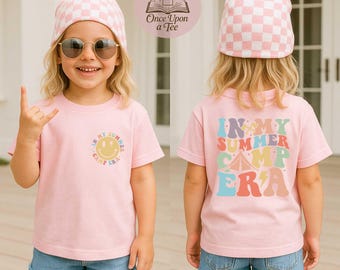In My Summer Camp Era Kids T-Shirt, Summer Scout Toddler Shirt, Camping Youth Tee, Summer Vacation Shirt, Retro Groovy Summer Camp Shirt