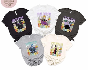 Camiseta de villano de Disney, camiseta a juego de chicas malas, suéter de amigos malvados, camiseta de brujas malas, suéter de Maléfica, Reina Malvada, Úrsula y Cruella.