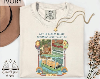 Camiseta estética "Viviendo con la Tierra" inspirada en Disney Epcot, divertida camiseta de "Entra en el Parque Disney, vamos a aprender sobre la lechuga", camiseta de WDW