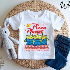 Disney Toy Story Pizza Planet T-Shirt, Walt Disney World Toy Story Aliens Shirt, Disney Pizza Planet T-Shirt, Disney Trip passendes Aliens Shirt Bild 2