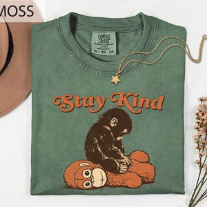 Stay Kind Punch Baby Monkey T-Shirt, Emotional Plush Toy Top, Viral Emotional Shirt, Team Punch Tee, Wildlife Shirt, Animal Lover Gift