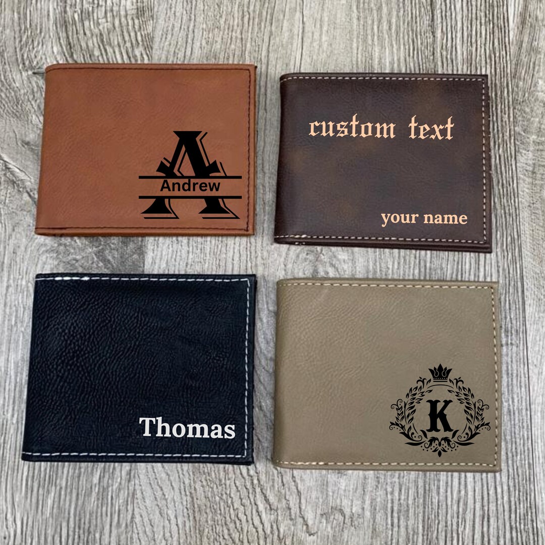 Personalized Wallet With ID Holder, Mens Wallet, Custom Wallet