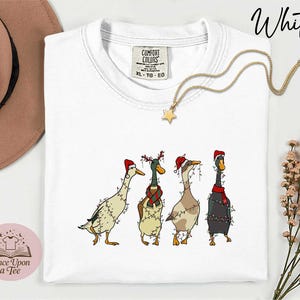 Duck Christmas T-Shirt, Funny Animals Christmas Shirt, Comfort Colors® Christmas Goose Shirt, Funny Goose Sweatshirt, Cute Holiday Gift