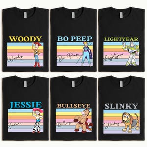 Camiseta de Toy Story de Disney, camiseta de Jessie de Toy Story, camiseta de Woody, camiseta de Rex, camiseta de Slinky, Buzz, camiseta de Bo Peep, camiseta de Toy Story, camiseta de Disney imagen 1