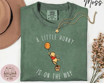 Baby Announcement T-Shirt, Baby Shower Gift Winnie The Pooh Baby Announcement Sweatshirt, Gender Reveal Top, Pregnancy Announce T-Shirt