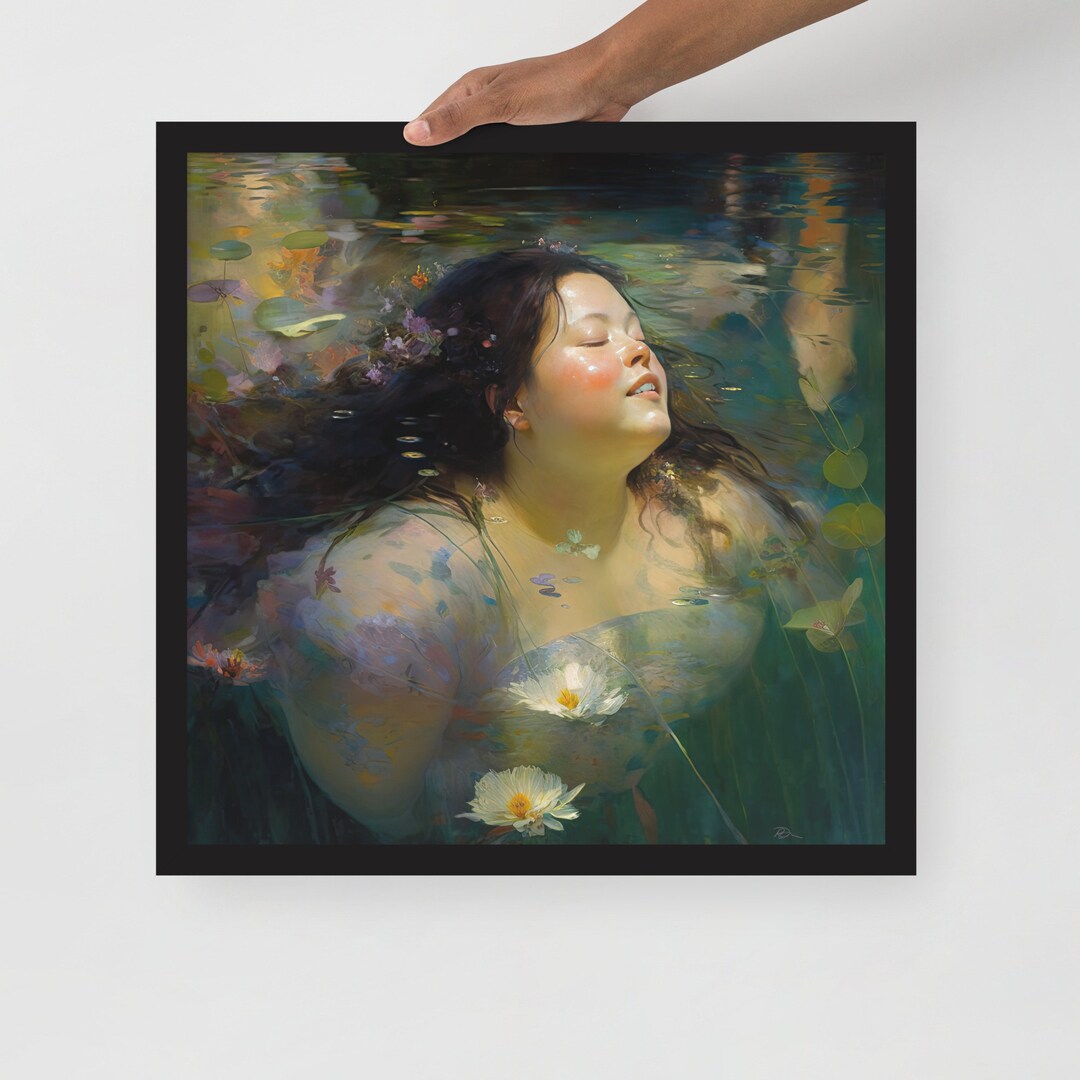 Healing 5, a Joyous Fat Positive FRAMED Art Print for Your Spa Bathroom ...