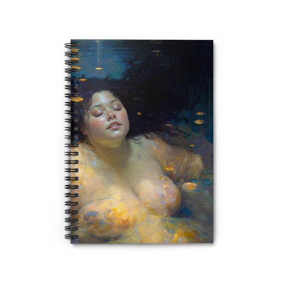 Healing 6 Dream Journal with Pocket, Rule Lined Spiral Notebook | Body Positive | writing, goals, shadow work | gift writers poets therapy