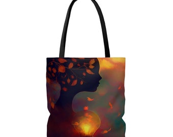 Dreamer Tote Bag, Wearable Feminist Art, Gorgeous Gift for Girls and Women, Girl Power Tote, Black Girl Magic, Practical Art Tote Bag