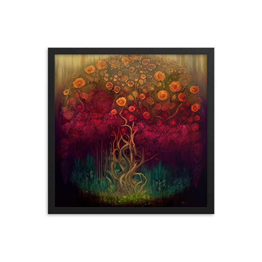 Vibrant Tree of Life Framed Art Print in Rainbow Spectrum Colors | LGBT ...