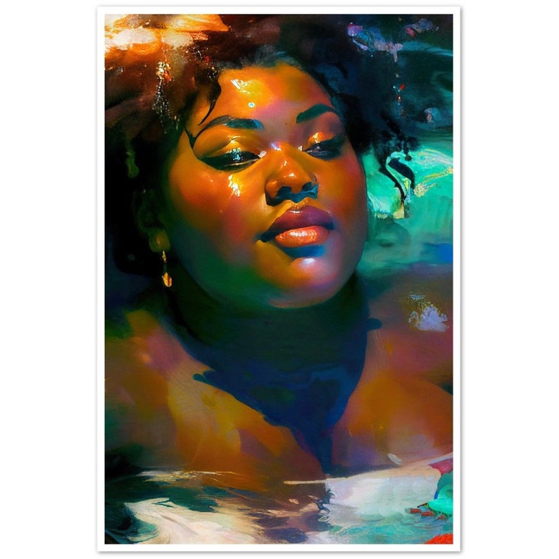 Healing 17, UNFRAMED, Rest is Ministry Bathing Black Woman Body