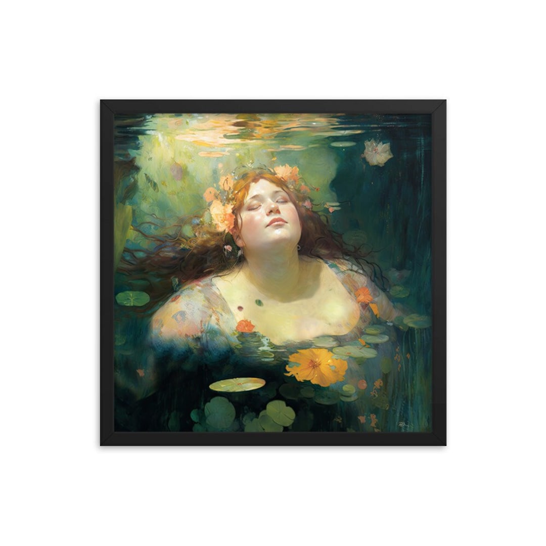 Healing 2, a Joyous Fat Positive FRAMED Art Print for Your Spa Bathroom ...