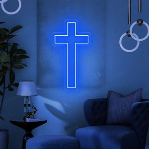 Cross Jesus LED Neon Sign, Home Decoration Flex Silicone, Holly Cross LED Neon Sign
