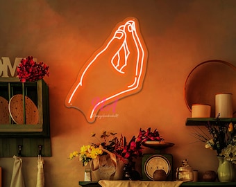 Italian Hand Gesture sign, Italy neon sign, Classic italian hand sign, Restaurant wall neon decor, Fast food sign, Gesto Italiano,Funny Hand