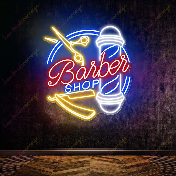 Barber Shop Neon Sign, Barber Open Shop, Barber Open Neon Light, Hair cut neon sign, hairdressing salon led , trendy Hair Salon Beauty Led
