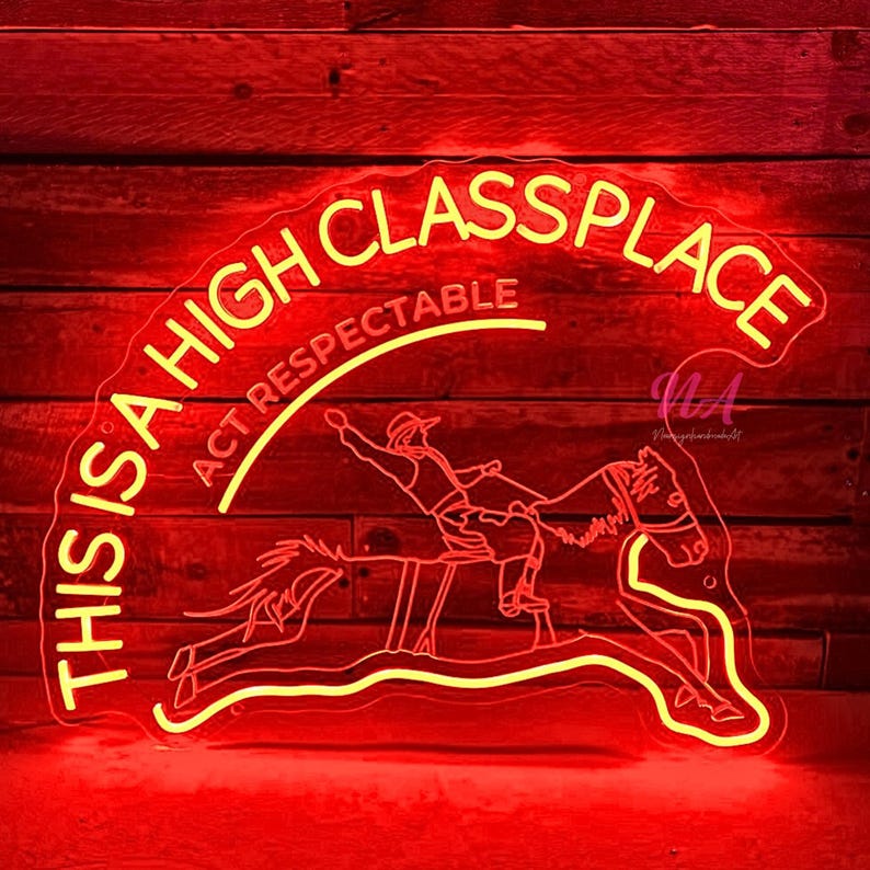 Custom Western LED Neon Sign: Cowboy Decor - Etsy