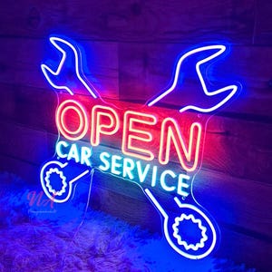 Custom Name Garage Sign, Business Neon Sign, Personalized Workshop Sign, Gift for Dad, Garage Wall Decor, Christmas Gift, Garage Decor