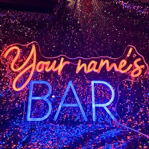 Letrero de neón personalizado para bar, letrero de neón para negocios, letrero de decoración para fiestas, letrero de neón abierto, decoración de bar, decoración de pared para bar, letrero de neón personalizado, letrero de decoración de bar para el hogar