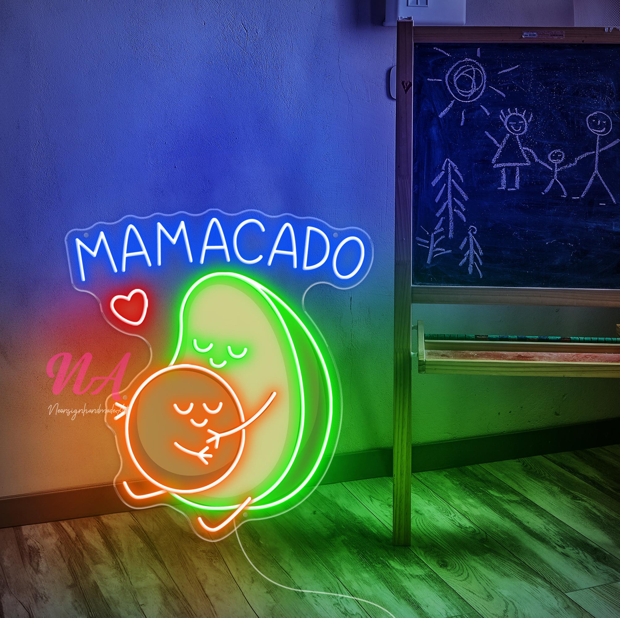 Mamacado LED Neon Sign, Avocado Decor Wall, Home Wall Decor, Mother's ...