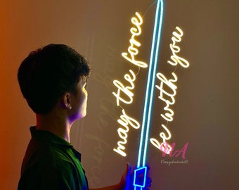 Custom Säbel LED Neon Schild: Spielzimmer Wanddekoration