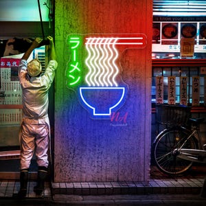 Letrero de neón de ramen: decoración LED de comida japonesa