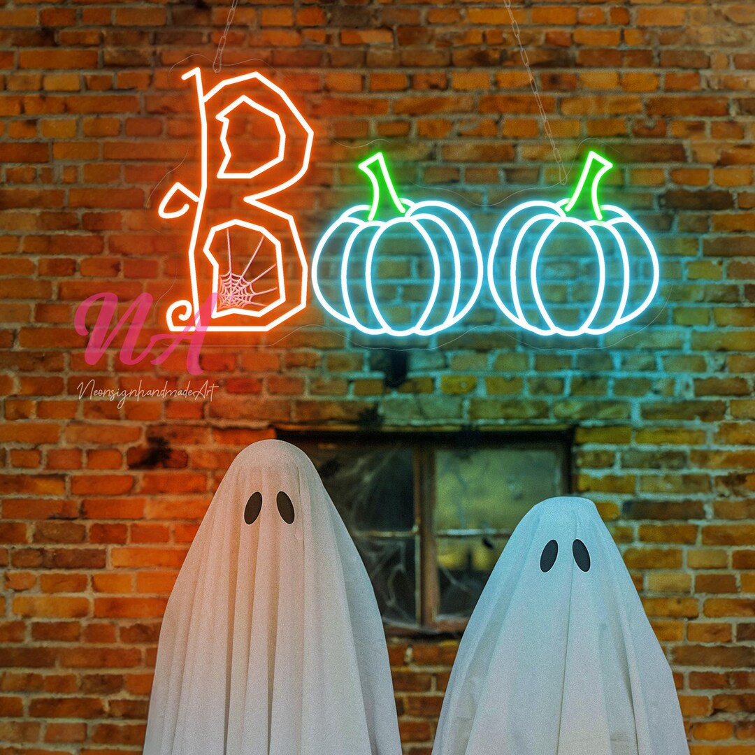 Boo Pumpkin LED Neon Sign: Halloween Decor - Etsy