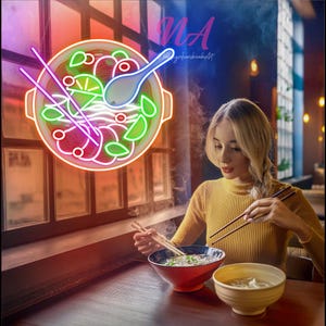 Pho Neon Sign, Pho Wall Sign, Vietnamese Food Neon Sign, Vietnamese Restaurant Decor Sign, Kitchen Decor Wall, Custom Neon Sign, Pho Decor
