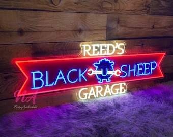 Custom Garage Name Neon Sign: Man Cave Decor