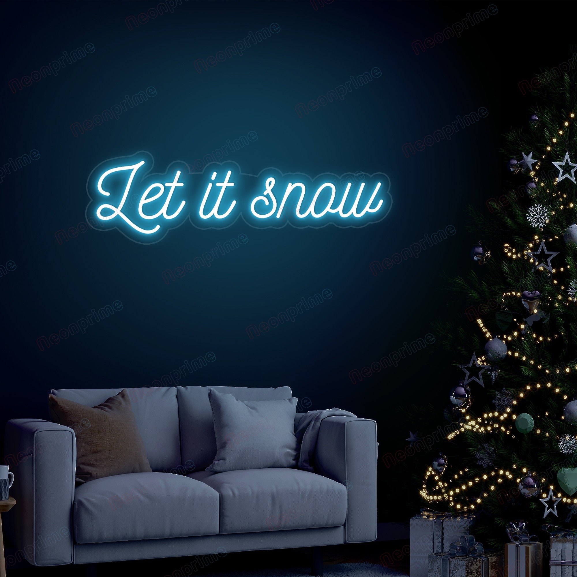 Let It Snow LED Neon Sign: Christmas Party Decor - Etsy