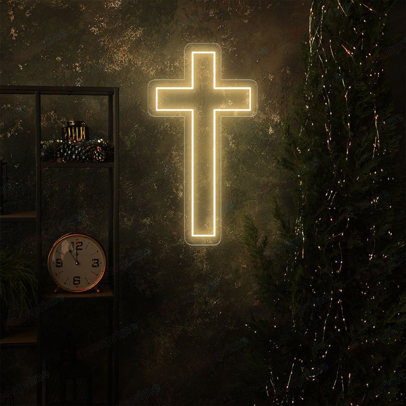 LED Cross Neon Sign: Religious Home Decor - Etsy