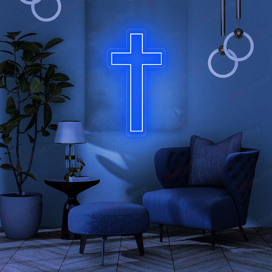 LED Cross Neon Sign: Religious Home Decor - Etsy