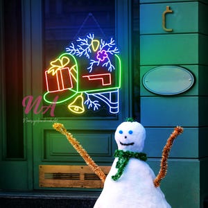 Christmas Mail Box Neon Sign, Christmas Party Decor, Christmas Wall Decor, Christmas Gift, Christmas Sign, Christmas Led Sign, Holiday Decor
