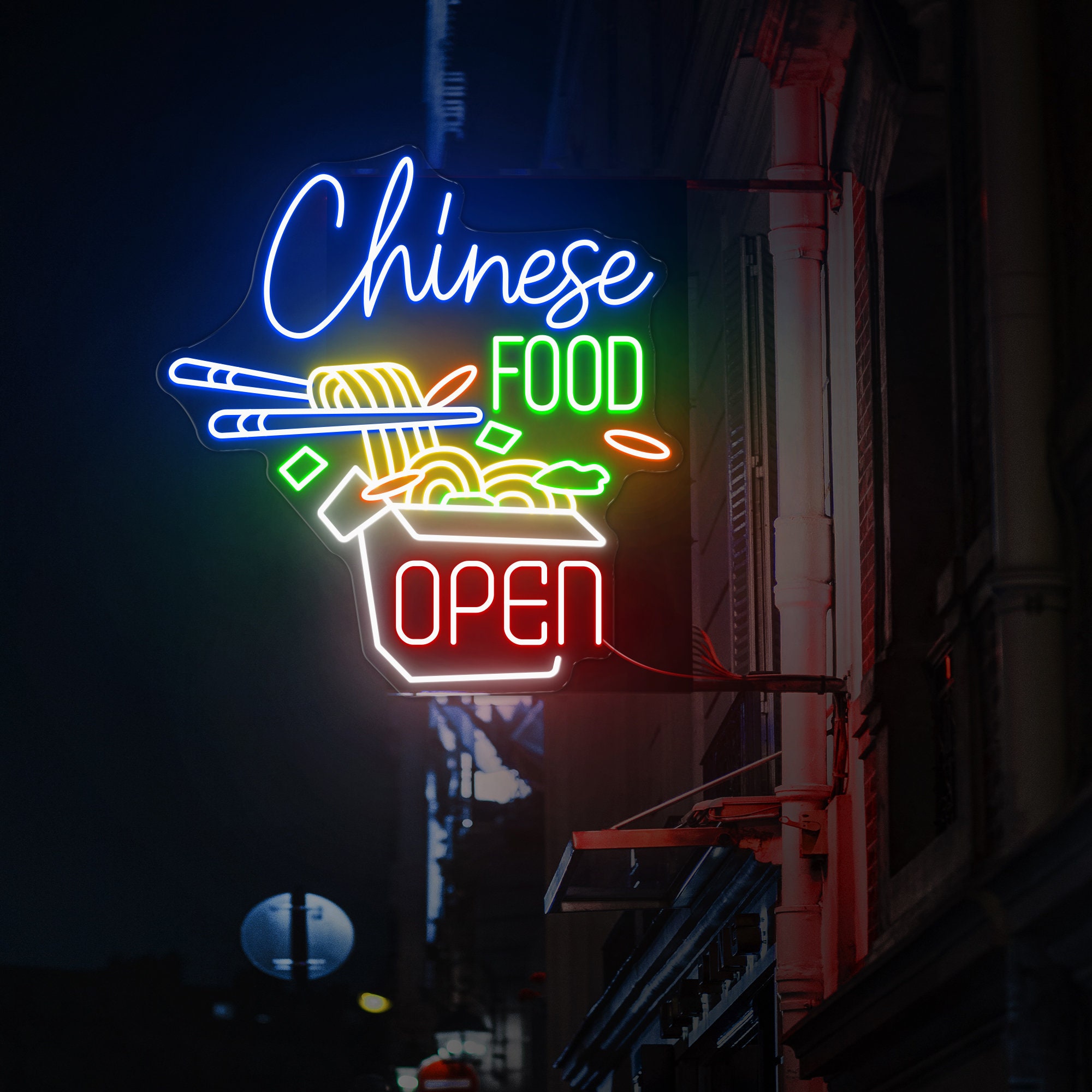 中華料理ネオンサイン：オープンラーメンボウル LED ロゴ - Etsy 日本