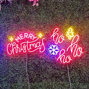 Custom Christmas LED Neon Sign: Custom Christmas Neon Sign, Happy Holiday Neon Sign, Festival Holiday LED Neon Light, Christmas Wall Decor