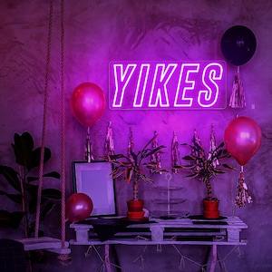 Yikes Neon Sign, Dad Gift Neon Sign, Yikes Sign, Funny Yikes Led, Birthday LED Sign, Dorm Decor Neon Sign, Custom Neon Sign,Teenager Gift