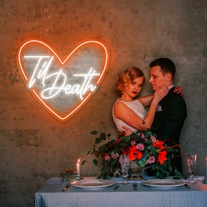 Til Death Neon Sign Wedding Neon Sign, Til Death Neon Sign, Neon Sign, Neon Sign Custom, Wedding Custom Neon Sign, Valentine Gift