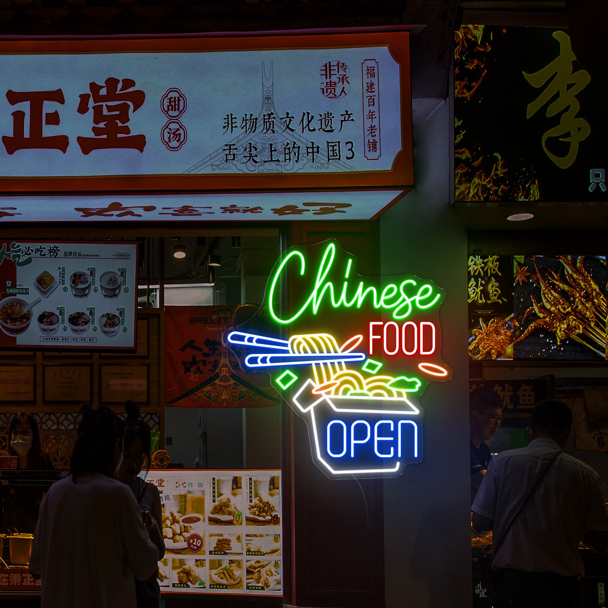 中華料理ネオンサイン：オープンラーメンボウル LED ロゴ - Etsy 日本