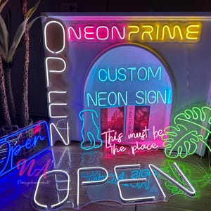 Custom Warming House Logo Neon Sign Custom Neon Sign For Business Acrylic UV Logo UV Sign Custom Neon Sign With Logo Personalized Sign Logo