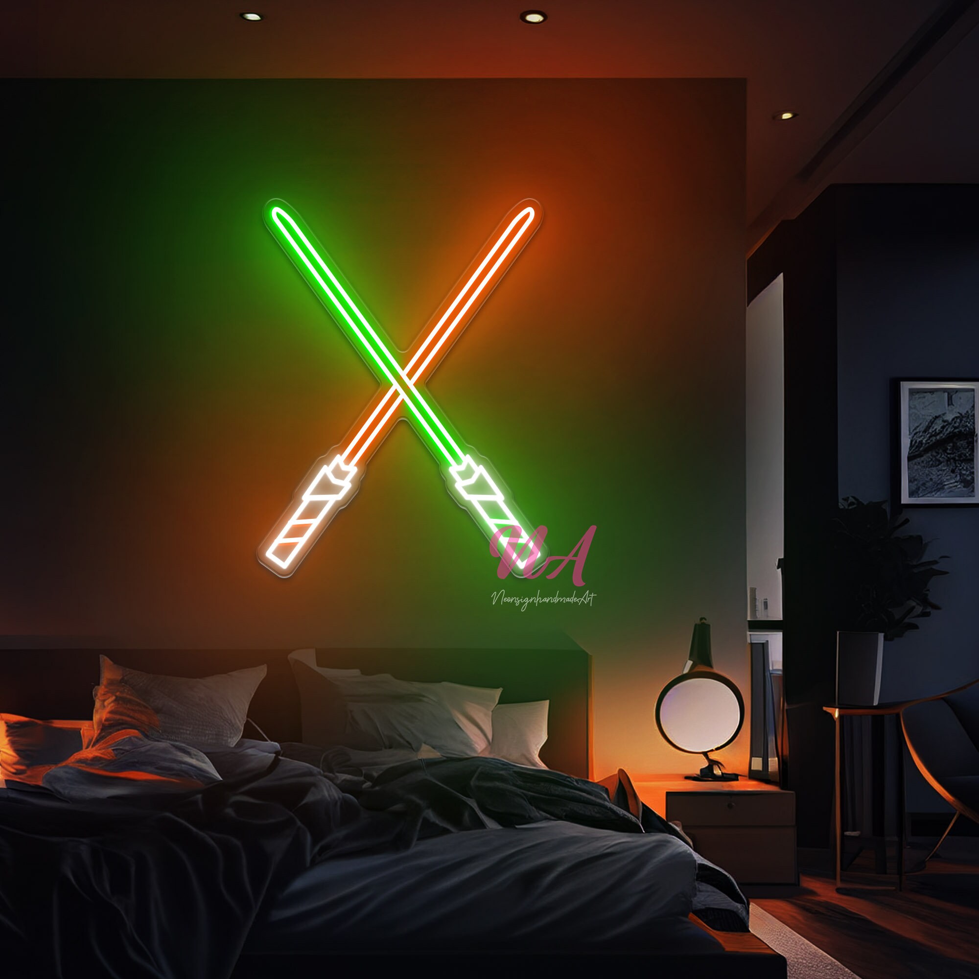 Handmade Sword LED Neon Sign: Game Room Movie Saber - Etsy