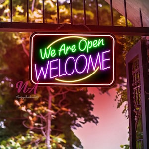 We Are Open Welcome Neon Sign Open Sign For Business Custom Open Sign Shop Open Sign Open Decor Sign Open Wall Sign Coffee Shop Decor