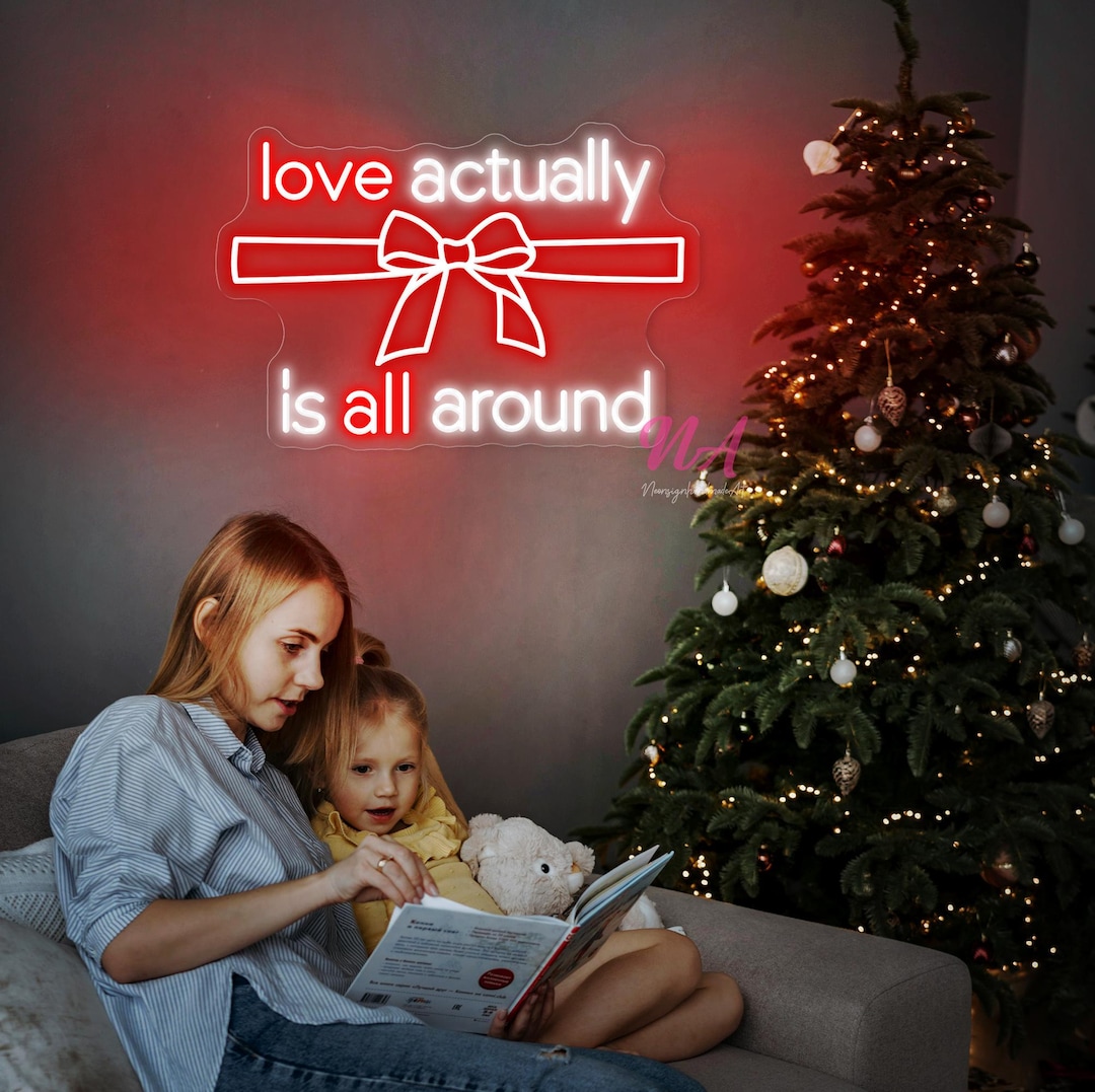 Love Actually LED Neon Sign, Christmas Holiday Decor - Etsy