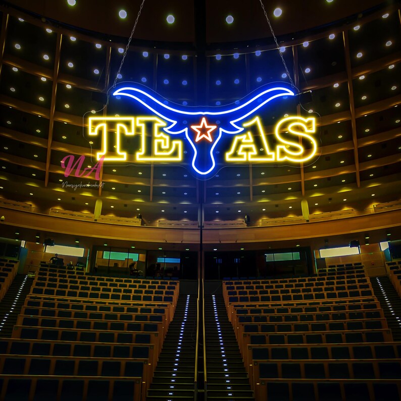 Texas Longhorns Logo Neon Sign: Custom Western Wall Decor - Etsy