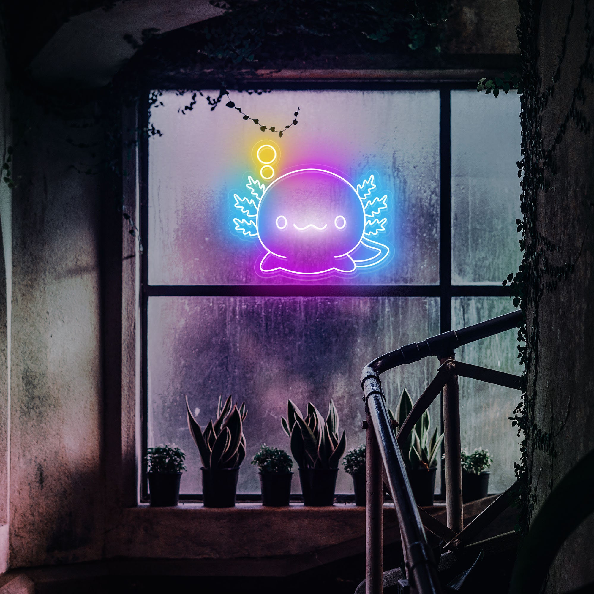 CoolGift Mart Axolotl Neon Sign Wall Art - USB Powered, Unique Home Decor Light For Bedroom, Living Room, Nursery
