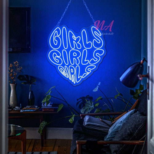 ネオン管　girls NEON SIGN  省エネ　インテリア 10*9インチ Girls Girls Girls Neon Sign Strip Club Wall Decor Girls Bedroom