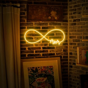 Infinity Neon Sign, Mother Gift, Anniversary gift neon, Eternity neon sign, To infinity to beyond sign, Custom led light, Love neon sign