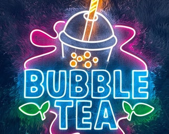 Bubble Tea Neon Sign, Milk Tea Led Sign, Birthday Gifts,Neon Sign Boba Tea, Neon Sign Bubble Tea, Neon Lights For Bedroom, Neon Wall Art