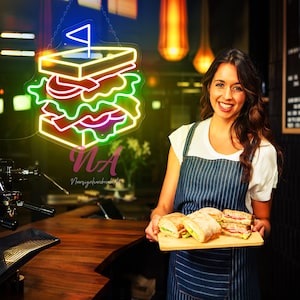 Sandwich Neon Sign: Restaurant Decor, Opening Gift